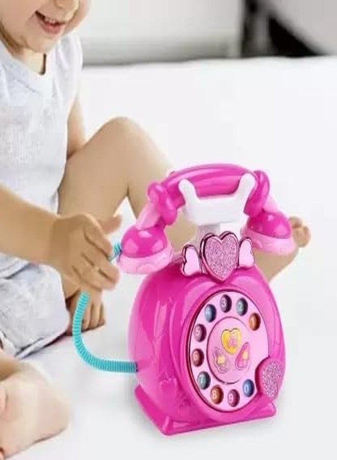 HDA GROUP Durable Musical Sound Toy Kaby-002 Classique Telephone for Kids 3+ Years | Fun Musical Learning Toy with Lights & Sounds - Encourages Creativity, Hand-Eye Coordination (Multicolor) - Image 2